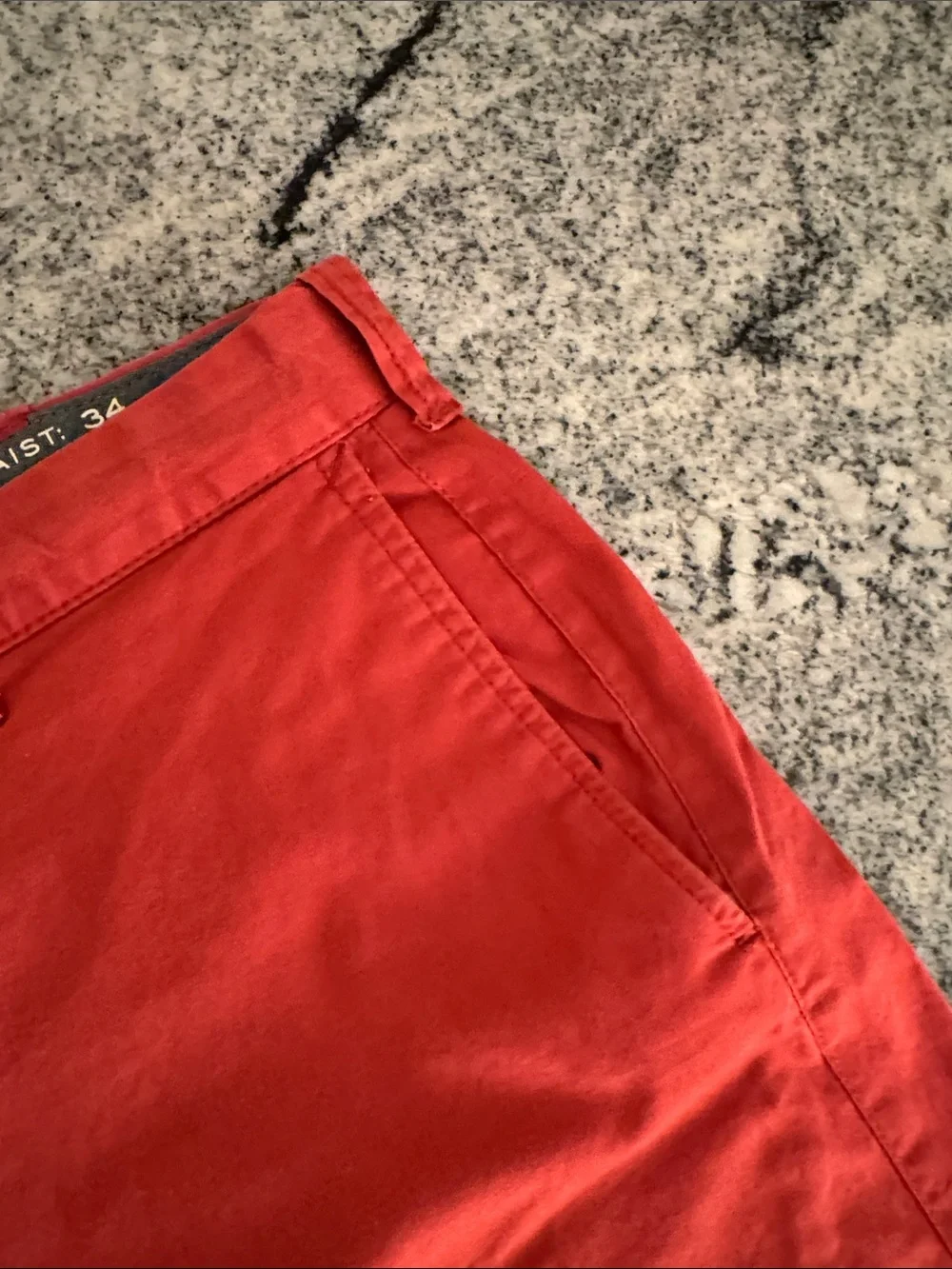JCrew Men's Casual Chino Shorts - Dark Salmon Like Color - 34 Waist, 7 Inseam